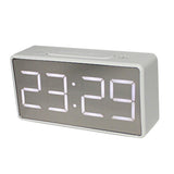 Maxbell Led Digital Alarm Clock USB Port/Battery Operated Alarm Clocks Bedside White