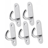 Maxbell 10pcs M5 Wall Hook Hanger Stainless Steel Pad Eye Plate for Yoga Swing Boat