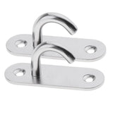 Maxbell 4pcs M8 Wall Mount Hook Stainless Steel Pad Eye Plate for Yoga Swing Boat