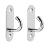 Maxbell 4pcs M8 Wall Mount Hook Stainless Steel Pad Eye Plate for Yoga Swing Boat