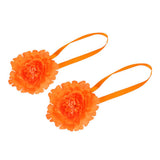 Maxbell 2xPlastic Flower Curtain Tiebacks Holdback Magnetic Buckle Hook Orange