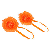 Maxbell 2xPlastic Flower Curtain Tiebacks Holdback Magnetic Buckle Hook Orange
