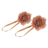 Maxbell 2xPlastic Flower Curtain Tiebacks Holdback Magnetic Buckle Hook Coffee