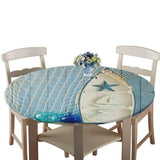 Maxbell 2pcs Waterproof Fitted Table Cover Cloth for 140cm Round Dinning Tables