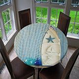 Maxbell 2pcs Waterproof Fitted Table Cover Cloth for 140cm Round Dinning Tables