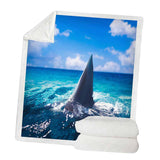 Maxbell Pineapple print Sherpa Blanket  Plush Soft Comfortable Throw size Shark