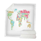 Maxbell Sherpa Fleece Throw Blanket Plush Sofa Blanket for Kids Adults Letter