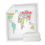 Maxbell Sherpa Fleece Throw Blanket Plush Sofa Blanket for Kids Adults Letter