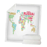 Maxbell Sherpa Fleece Throw Blanket Plush Sofa Blanket for Kids Adults Letter