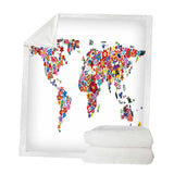 Maxbell Sherpa Fleece Throw Blanket Plush Sofa Blanket for Kids Adults Flower