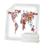 Maxbell Sherpa Fleece Throw Blanket Plush Sofa Blanket for Kids Adults Flower