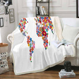 Maxbell Sherpa Fleece Throw Blanket Plush Sofa Blanket for Kids Adults Flower