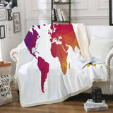 Maxbell Sherpa Fleece Throw Blanket Plush Sofa Blanket for Kids Adults Red