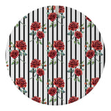 Maxbell Stretch Round Dining Table Top Cover Waterproof Tablecloth Rose Flower
