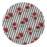 Maxbell Stretch Round Dining Table Top Cover Waterproof Tablecloth Rose Flower