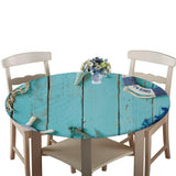 Maxbell Stretch Round Dining Table Top Cover Waterproof Tablecloth Starfish