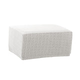 Maxbell Elastic Jacquard Storage Ottoman Cover Footstool Slipcover Protector White Grey
