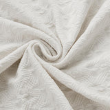 Maxbell Elastic Jacquard Storage Ottoman Cover Footstool Slipcover Protector White Grey
