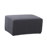 Maxbell Elastic Jacquard Storage Ottoman Cover Footstool Slipcover Protector Gray