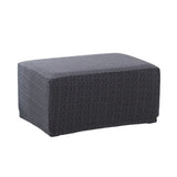 Maxbell Elastic Jacquard Storage Ottoman Cover Footstool Slipcover Protector Gray