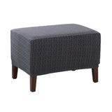 Maxbell Elastic Jacquard Storage Ottoman Cover Footstool Slipcover Protector Gray
