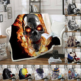 Maxbell Premium Throw 50"x60" Dual Sided 3D Digital Printing for Sofa Bed Office