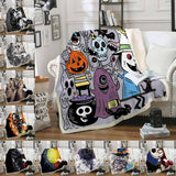 Maxbell Premium Throw 50"x60" Dual Sided 3D Digital Printing for Sofa Bed Office