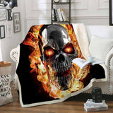 Maxbell Premium Throw 50"x60" Dual Sided 3D Digital Printing for Sofa Bed Office