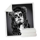 Maxbell Soft Comfortable Digital Printing Flannel Blanket Sofa Throw  Woman