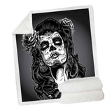 Maxbell Soft Comfortable Digital Printing Flannel Blanket Sofa Throw  Woman