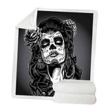 Maxbell Soft Comfortable Digital Printing Flannel Blanket Sofa Throw  Woman