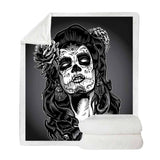 Maxbell Soft Comfortable Digital Printing Flannel Blanket Sofa Throw  Woman