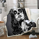 Maxbell Soft Comfortable Digital Printing Flannel Blanket Sofa Throw  Woman