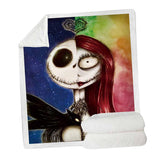 Maxbell Soft Comfortable Digital Printing Flannel Blanket Sofa Throw  Skeleton Clown