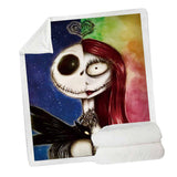 Maxbell Soft Comfortable Digital Printing Flannel Blanket Sofa Throw  Skeleton Clown