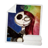 Maxbell Soft Comfortable Digital Printing Flannel Blanket Sofa Throw  Skeleton Clown
