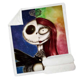 Maxbell Soft Comfortable Digital Printing Flannel Blanket Sofa Throw  Skeleton Clown