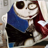 Maxbell Soft Comfortable Digital Printing Flannel Blanket Sofa Throw  Skeleton Clown