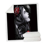 Maxbell Soft Comfortable Digital Printing Flannel Blanket Sofa Throw  Girl