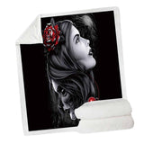 Maxbell Soft Comfortable Digital Printing Flannel Blanket Sofa Throw  Girl