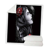 Maxbell Soft Comfortable Digital Printing Flannel Blanket Sofa Throw  Girl