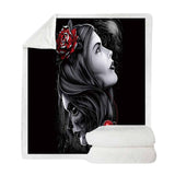 Maxbell Soft Comfortable Digital Printing Flannel Blanket Sofa Throw  Girl