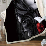 Maxbell Soft Comfortable Digital Printing Flannel Blanket Sofa Throw  Girl