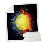 Maxbell Soft Comfortable Digital Printing Flannel Blanket Sofa Throw  Water Fireball