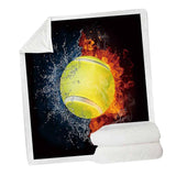 Maxbell Soft Comfortable Digital Printing Flannel Blanket Sofa Throw  Water Fireball