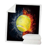 Maxbell Soft Comfortable Digital Printing Flannel Blanket Sofa Throw  Water Fireball