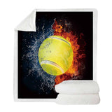 Maxbell Soft Comfortable Digital Printing Flannel Blanket Sofa Throw  Water Fireball