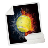 Maxbell Soft Comfortable Digital Printing Flannel Blanket Sofa Throw  Water Fireball