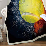 Maxbell Soft Comfortable Digital Printing Flannel Blanket Sofa Throw  Water Fireball