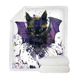 Maxbell Soft Comfortable Digital Printing Flannel Blanket Sofa Throw  Bat